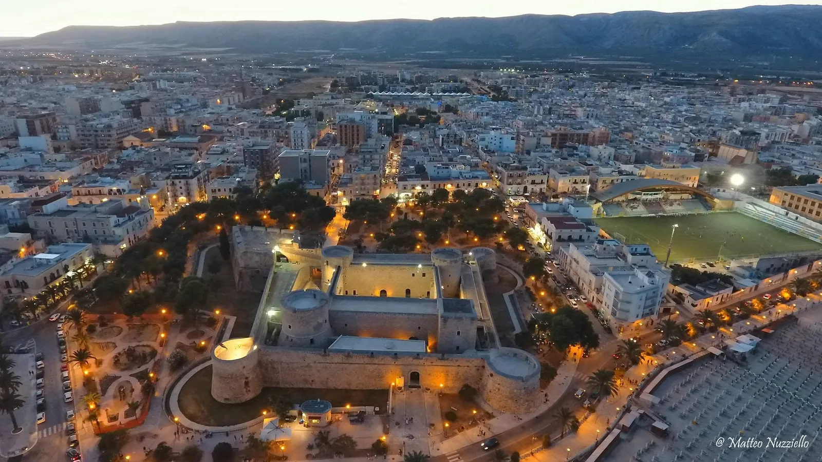 Il Castello Svevo di Manfredonia al tramonto